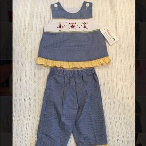 Wish Upon a Star smocked 2piece cheer outfit - NWT